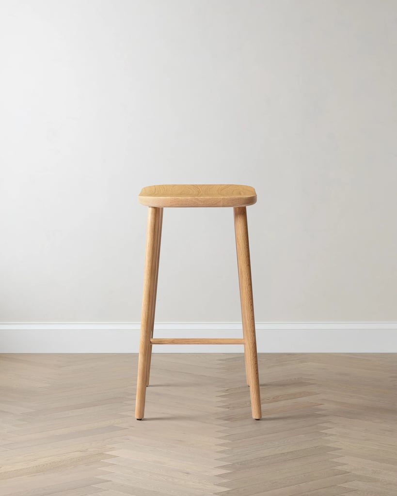 Quince Solid Oak Backless Counter Stool
