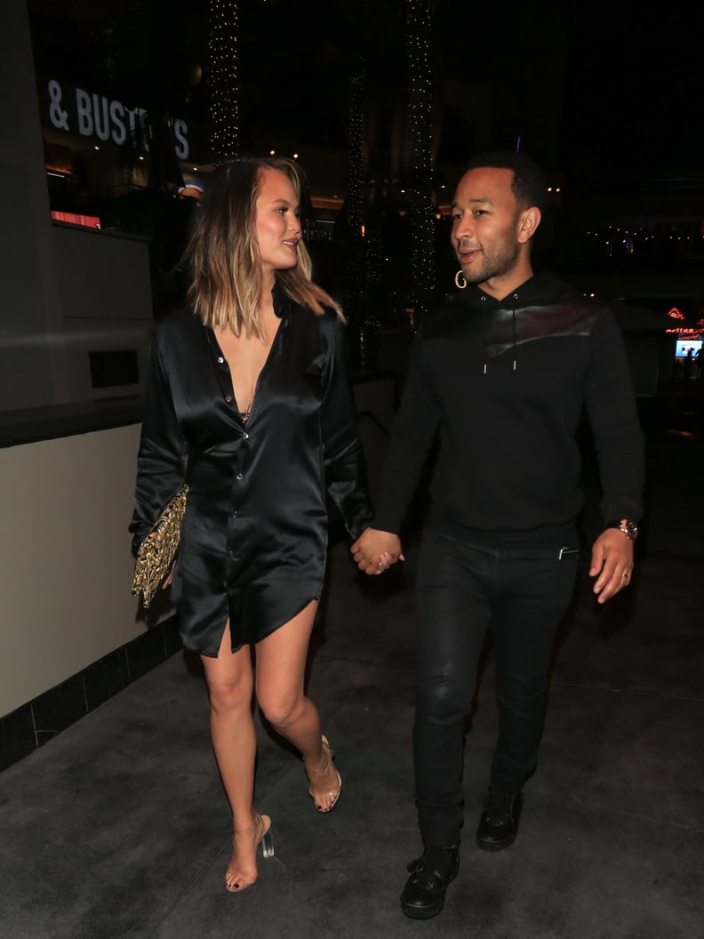 Her LBD Also Coordinated With Her Husband John Legend's Outfit