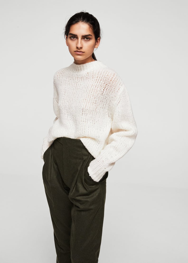 Mango High Collar Wool Sweater