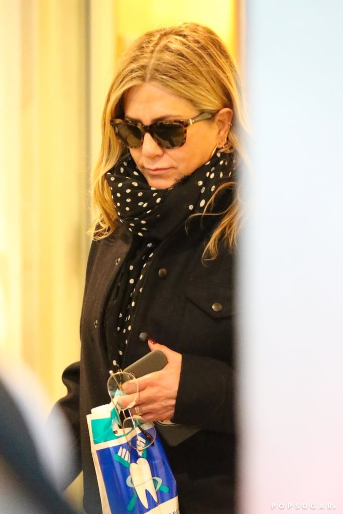 Jennifer Aniston Polka Dot Scarf