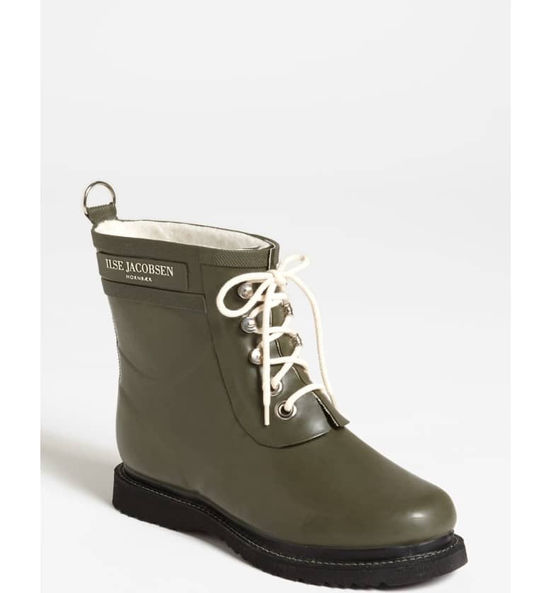 Lace Up Rain Boots: Ilse Jacobsen Rub Boot