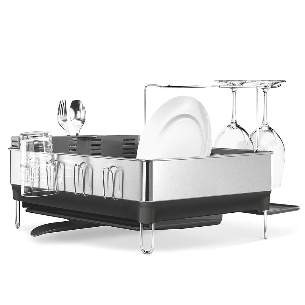 Simplehuman Kitchen Steel Frame Dish Rack With Swivel Spout