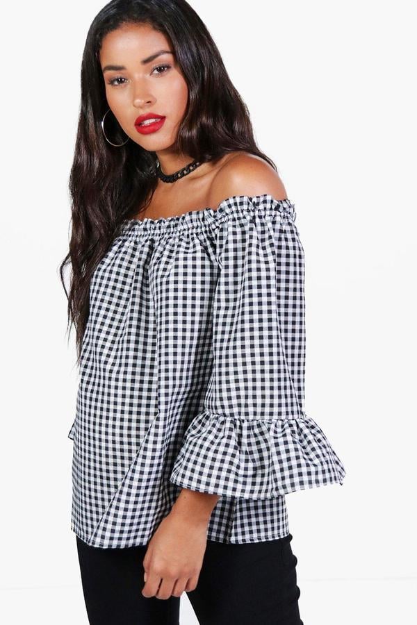 Boohoo Maternity Emma Gingham Top