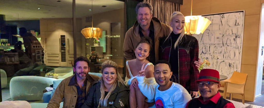So, Chrissy Teigen Had No Idea She Was Hosting a Voice Finale Dinner Party For All 4 Coaches