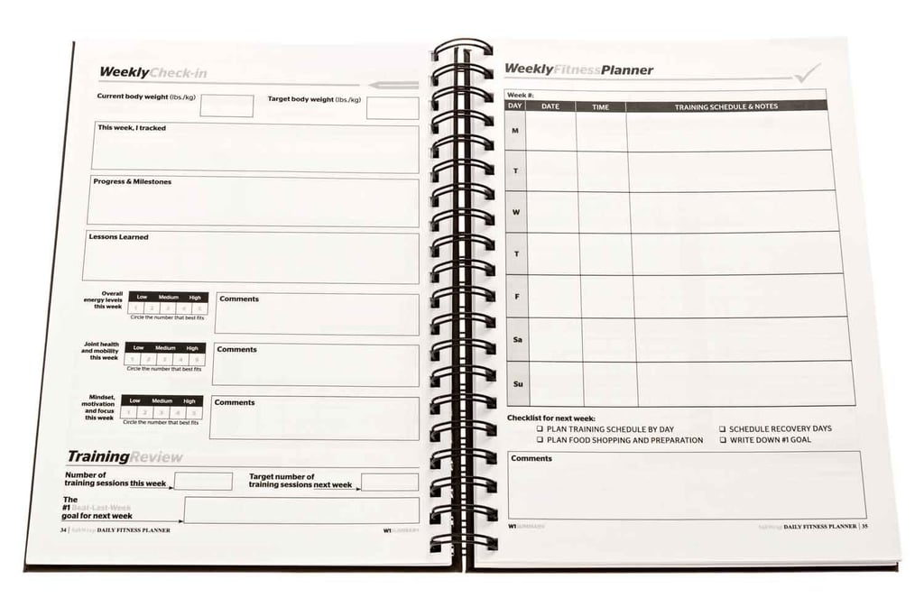 SaltWrap Daily Fitness Planner