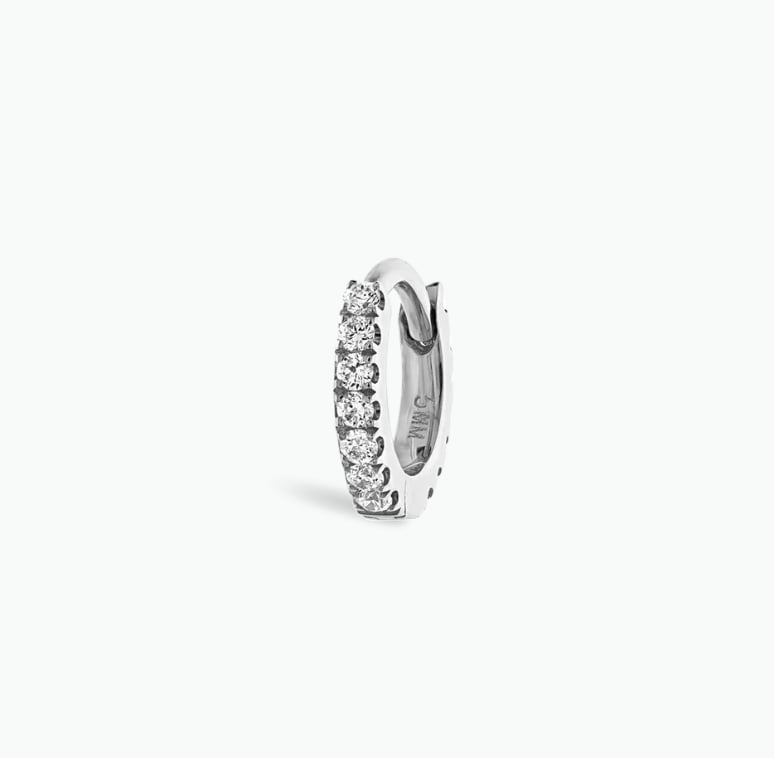 Maria Tash Diamond Eternity Hoop Earrings