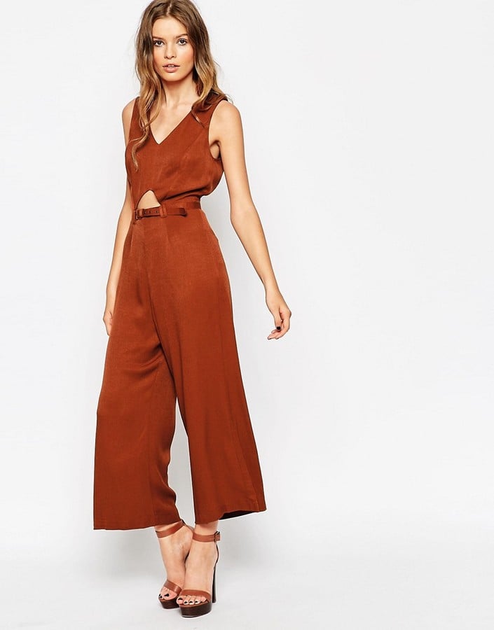 ASOS Jumpsuit With Open Back and Self Belt (86) Silk Jumpsuits For