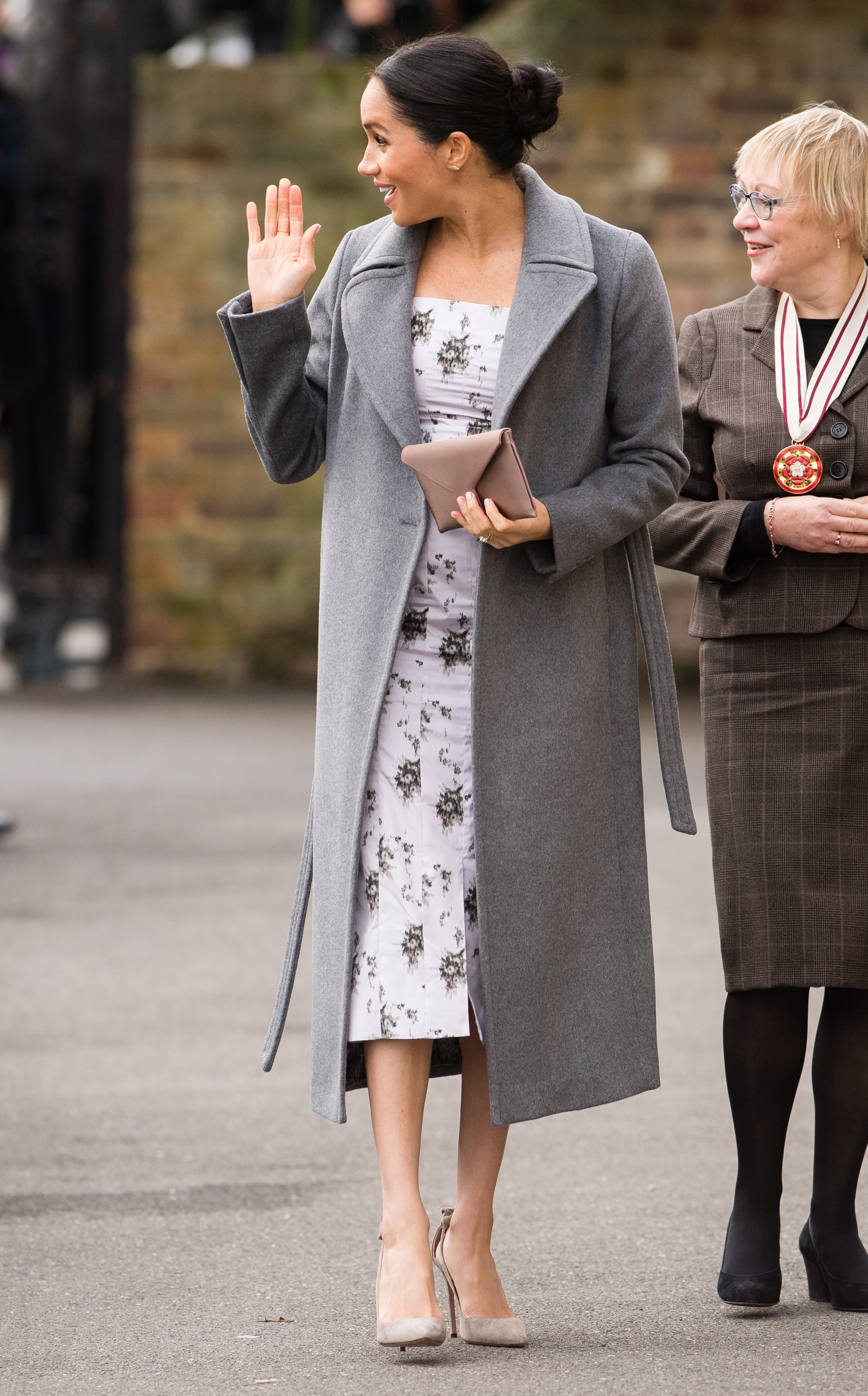 meghan markle gray coat
