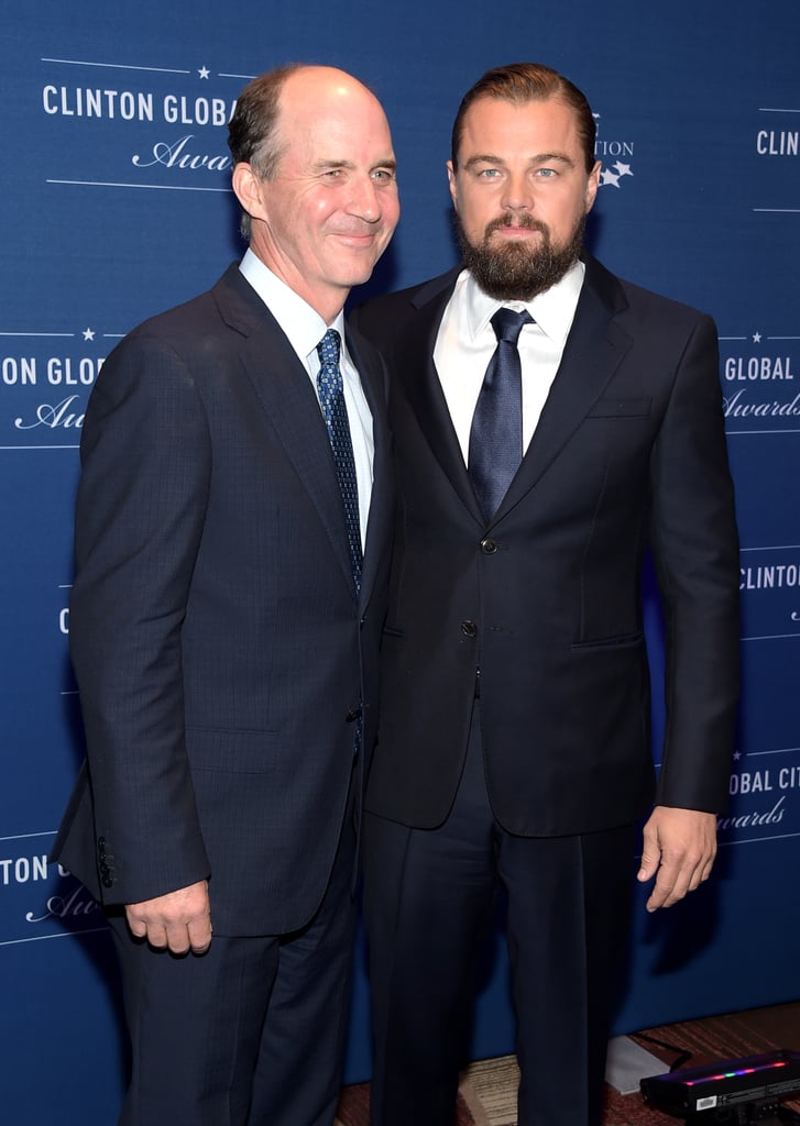 Leonardo DiCaprio walked the red carpet with Carter Roberts of World Wildlife Fund at the Clinton Global Citizen Awards in NYC on Sunday.