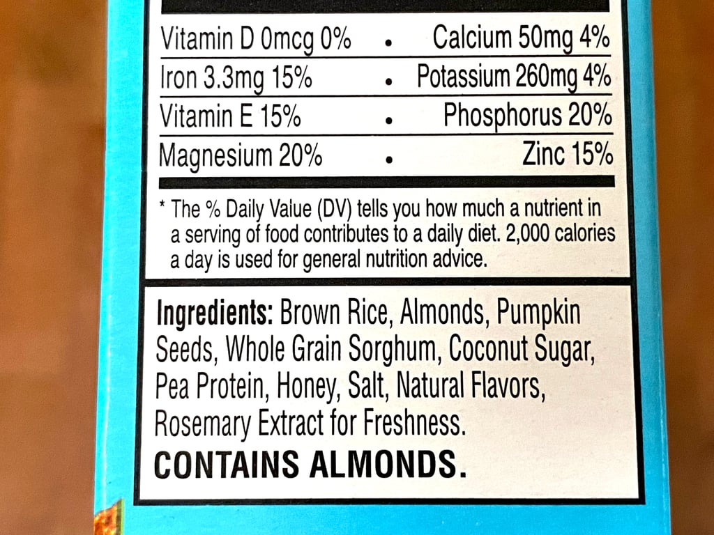 What Are the Ingredients in Vanilla Almond RX Cereal?