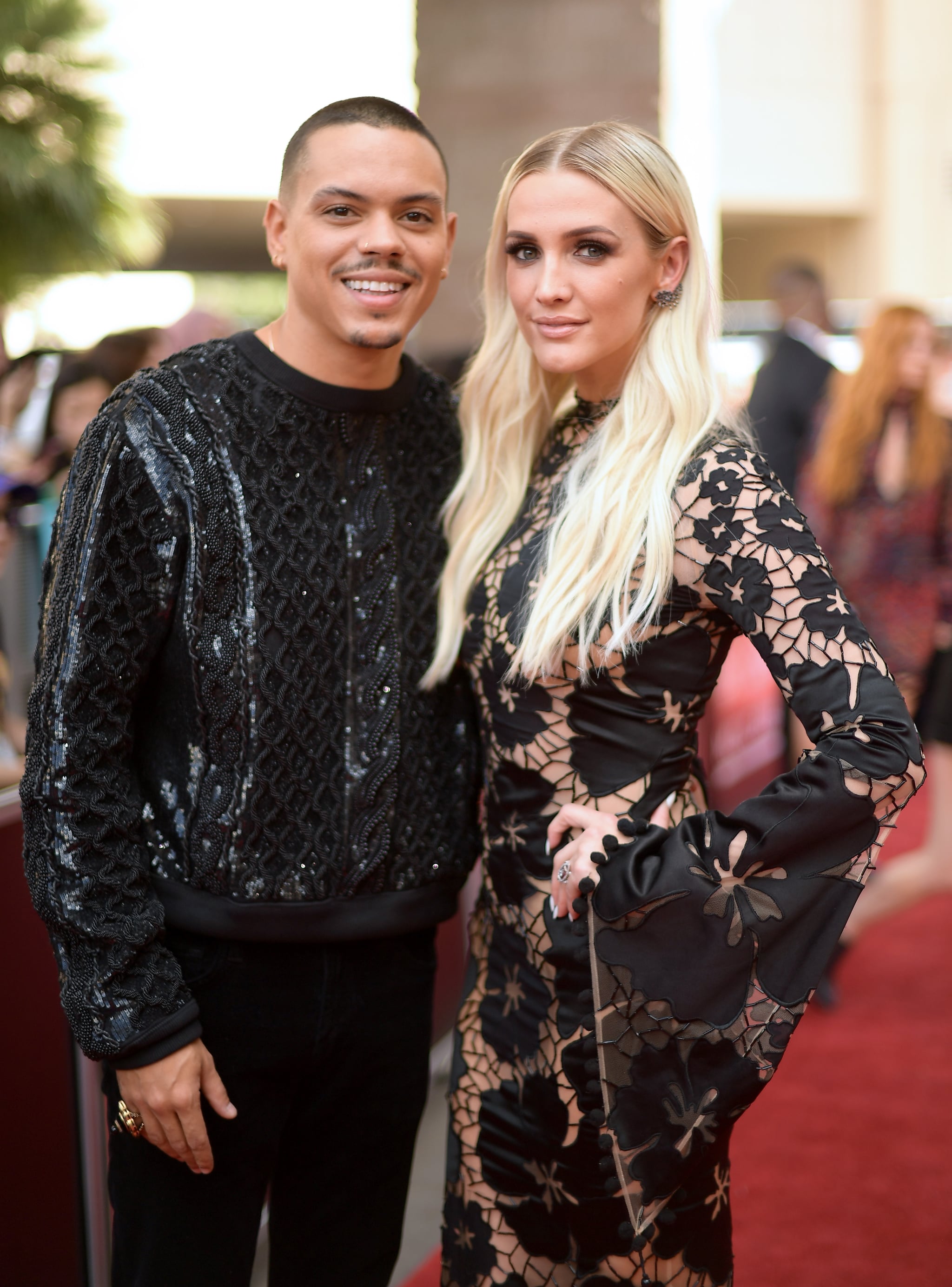 Ashlee Simpson and Evan Ross at 2018 Billboard Music Awards