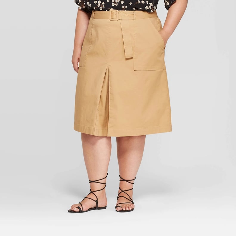 Ava & Viv Plus Size Belted Utility Skirt