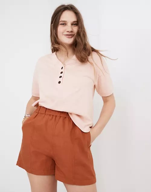 Madewell Linen-Blend Easy Pull-On Shorts