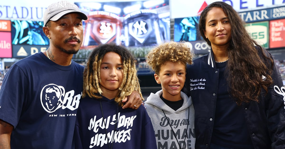 Pharrell and Son Throw First Pitch at New York Yankees Game