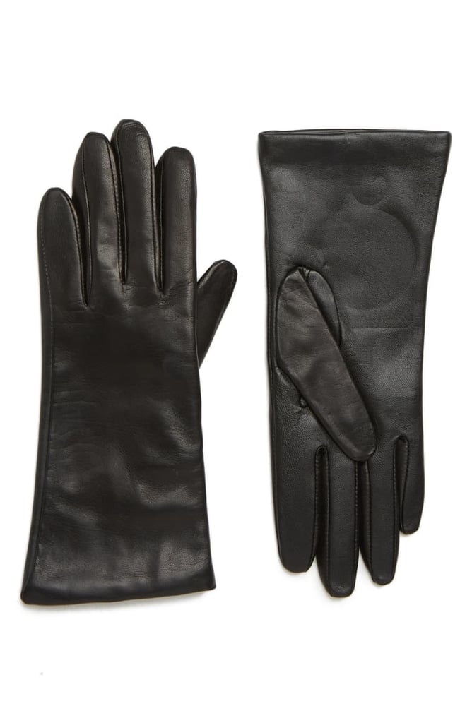 Nordstrom Cashmere Lined Leather Touchscreen Gloves