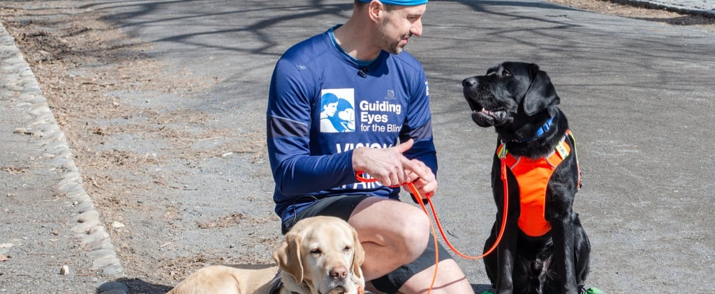 Blind Athlete Runs United NYC Half Led by Service Dogs