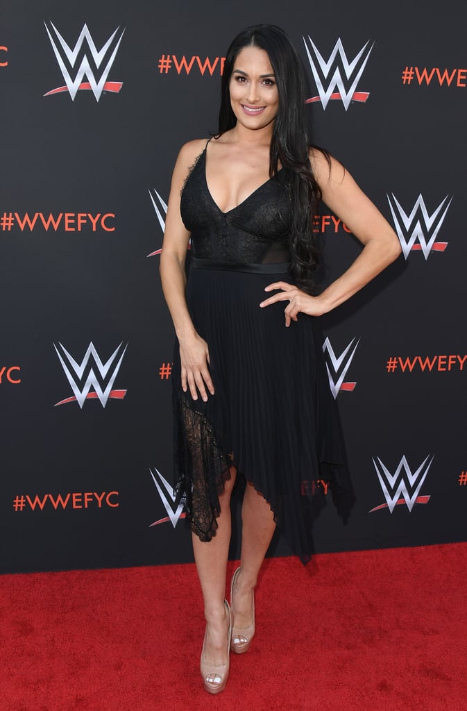 Nikki and Brie Bella at WWE's FYE Event June 2018