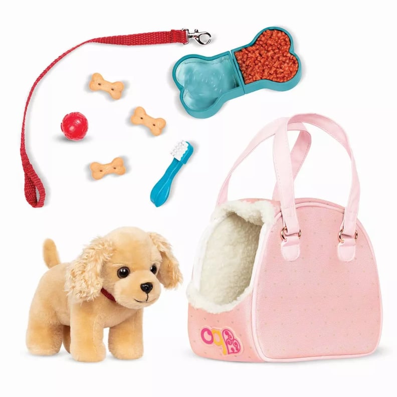 Our Generation Hop In Dog Carrier & Pet Plush Puppy For 18" Dolls
