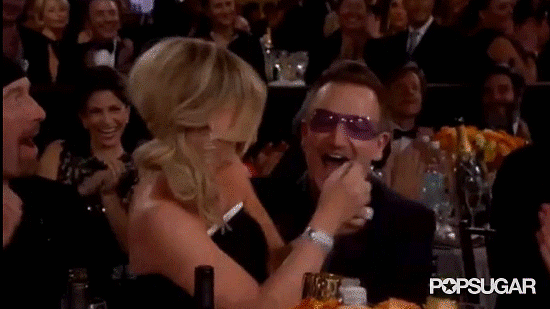 5. Amy Poehler Makes Out With Bono Before Accepting Her Award