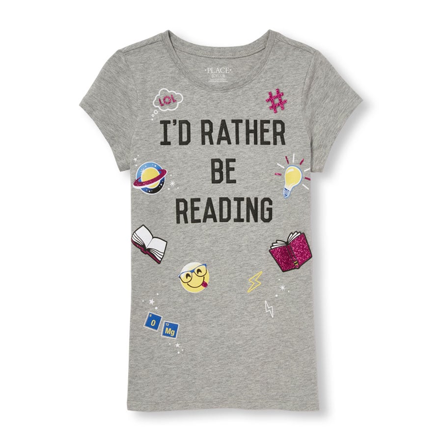 "I'd Rather Be Reading" Emoji Graphic Tee