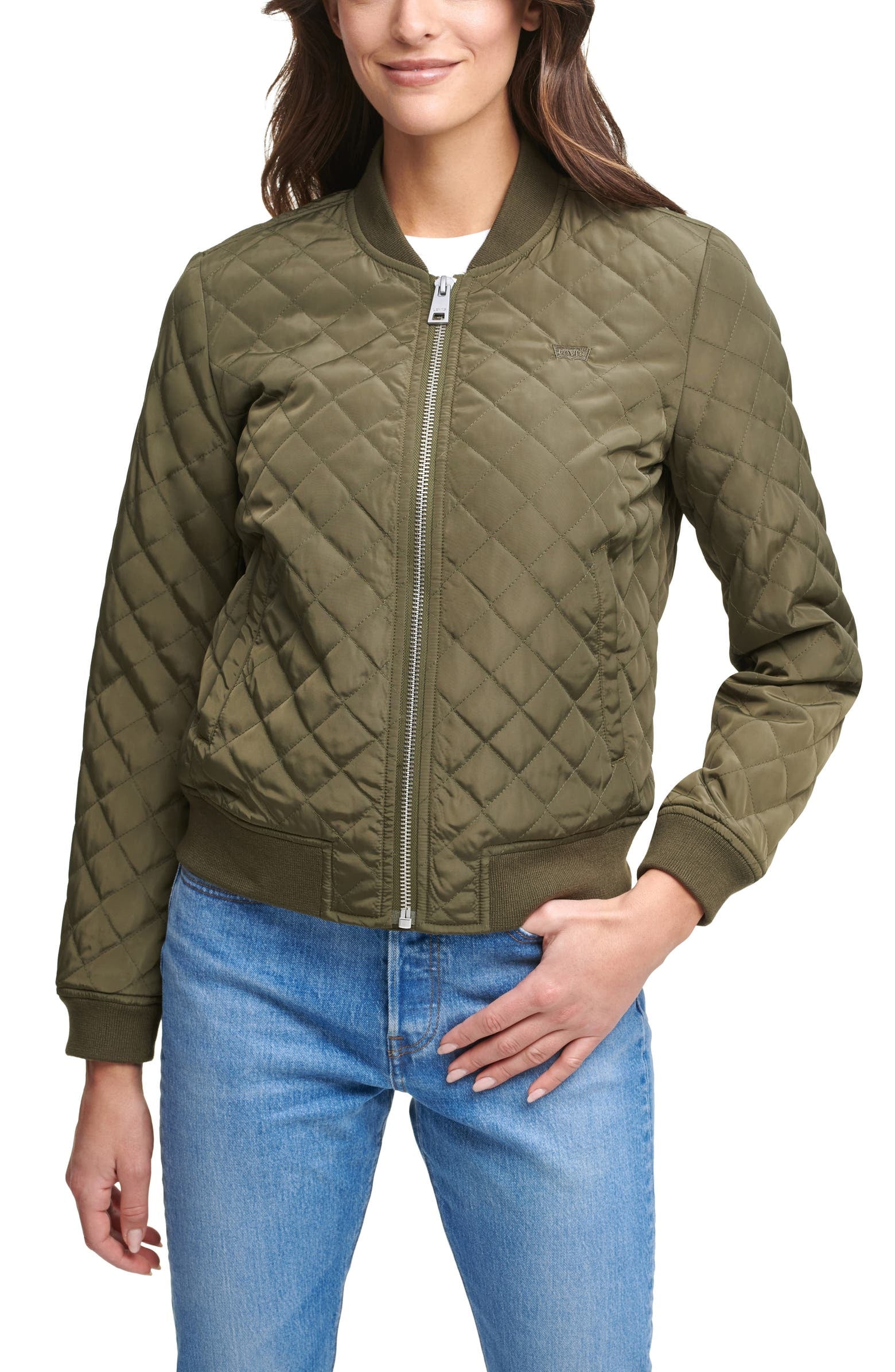 A Bomber Jacket: Levi's Quilted Bomber Jacket | Coat Season Is Upon Us —  Get Ready With These 16 Picks From Nordstrom Rack | POPSUGAR Fashion Photo 5