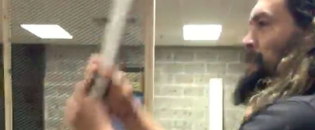 Jason Momoa Throwing an Ax Instagram Video December 2016