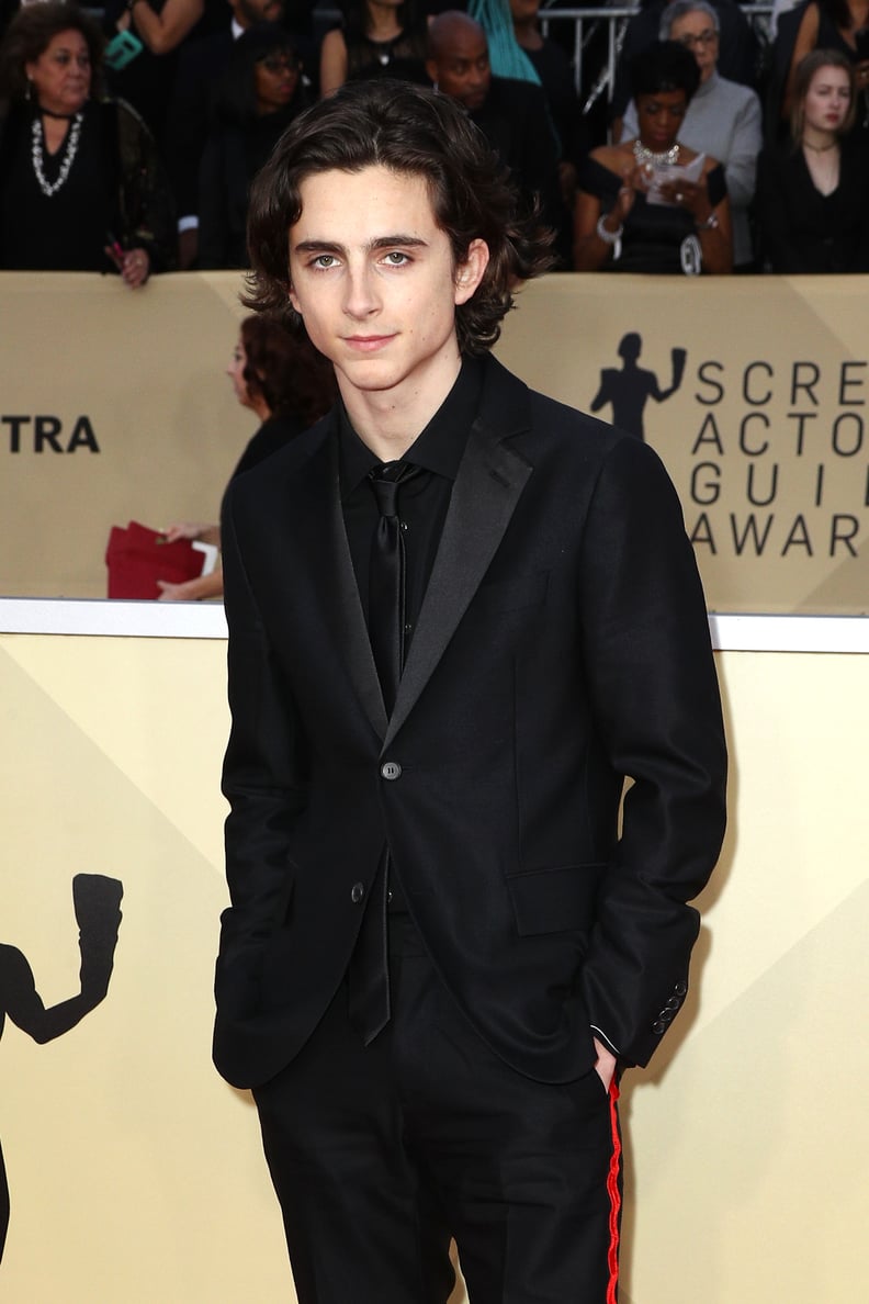 Timothée also posed for some solo pictures.