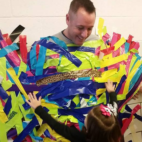 School Principal Duct Taped to Wall For Charity
