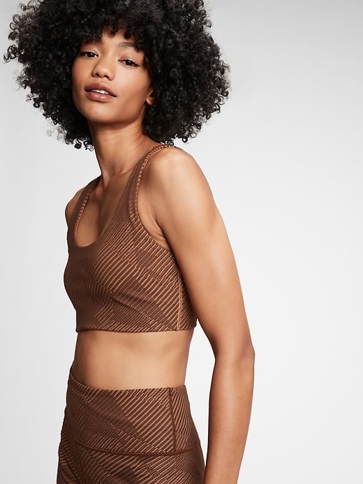 Low Impact Linear V-Back Jacquard Bra