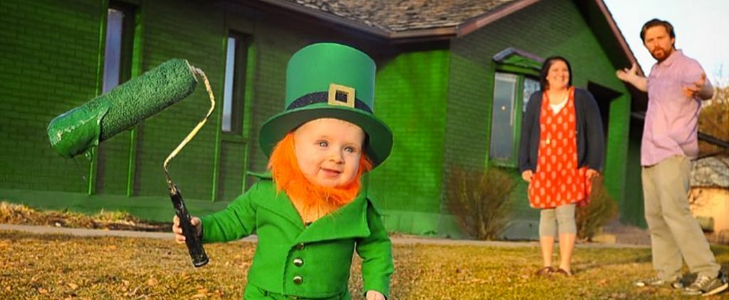 Dad Dresses Baby as Leprechaun (Video)