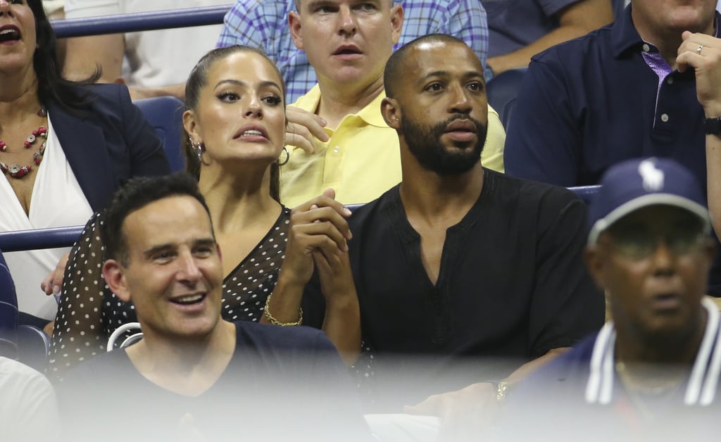 Ashley Graham and Justin Ervin at the 2018 US Open