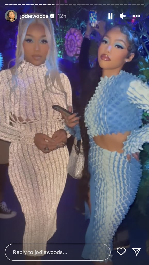 Jordyn Woods Glow-in-the-Dark Dress at Avatar 2 Premiere