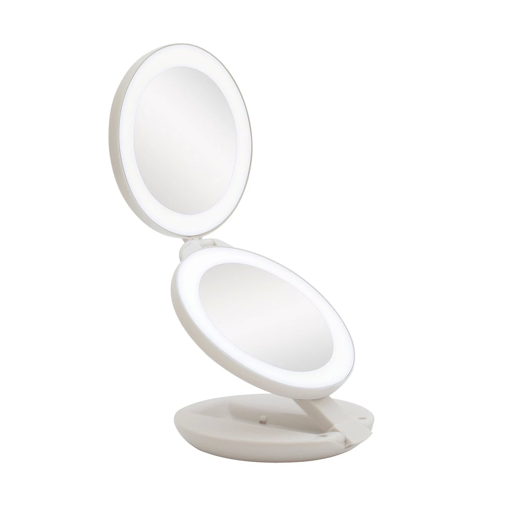 Dual LED Lighted Magnification Travel Mirror