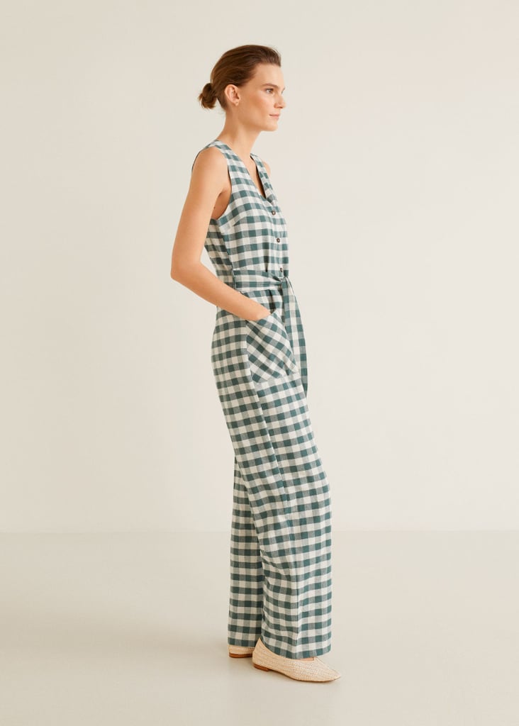 Mango Gingham Check Jumpsuit