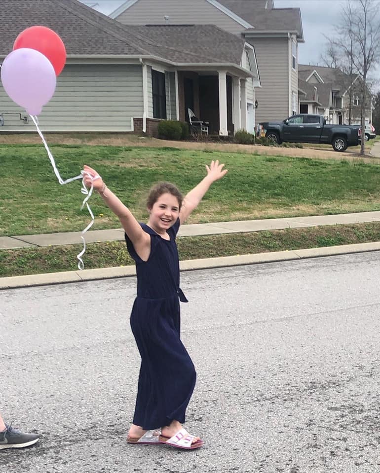 Girl S Neighborhood Birthday Party While Social Distancing Popsugar Family