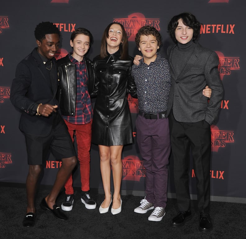 Schnapp and Brown Hit Up the "Stranger Things" Season 2 Premiere With Their Costars