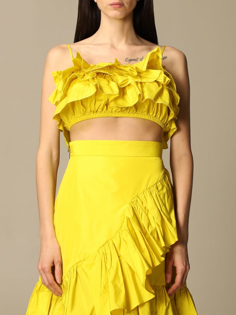 MSGM Crop Top With Flounces