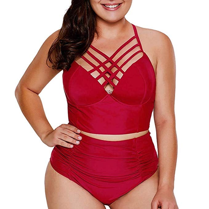 CUPSHE Plus Size Mult Spring Molded Twist Front Tummy Control One Piece -  Macy's