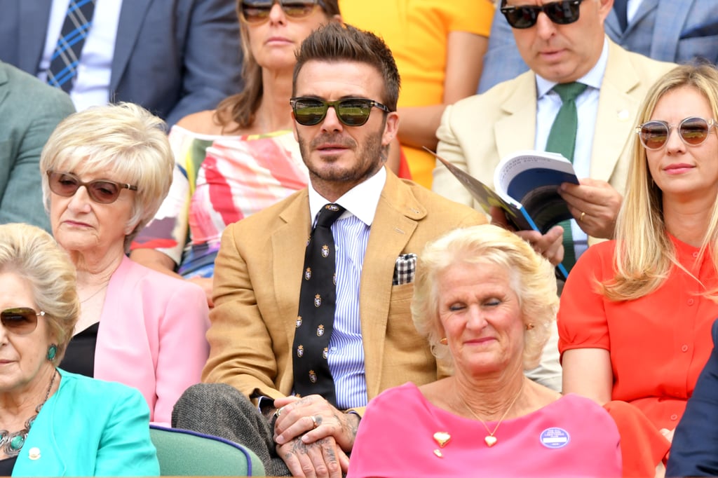 David Beckham and Claire Foy With Their Moms at Wimbledon