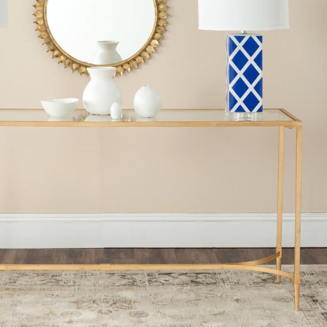 Gold and Glass Top Nala Console Table