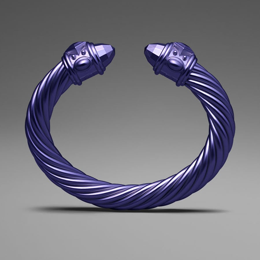 David Yurman Purple Aluminum Cable Bracelet