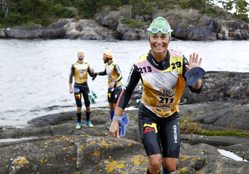 Pippa Middleton Swimming and Running Race in September 2015