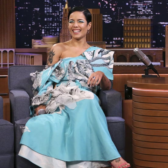 Halsey Wore an Overlapping Maxi Dress on The Tonight Show