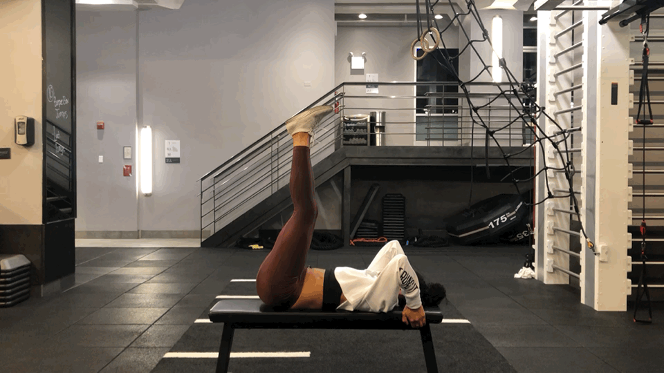 Leg raise with hip thrust sale