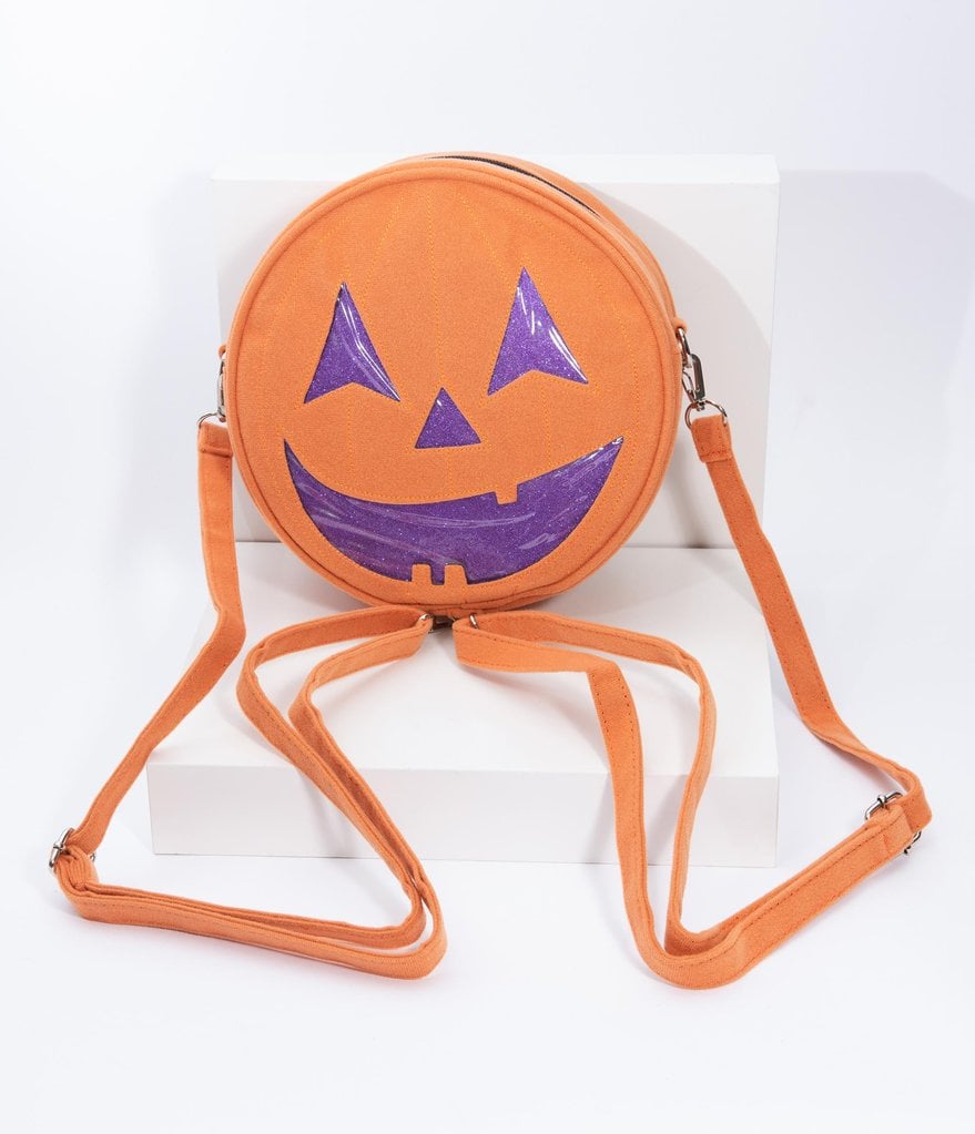 Orange Two Faced Pumpkin Bag