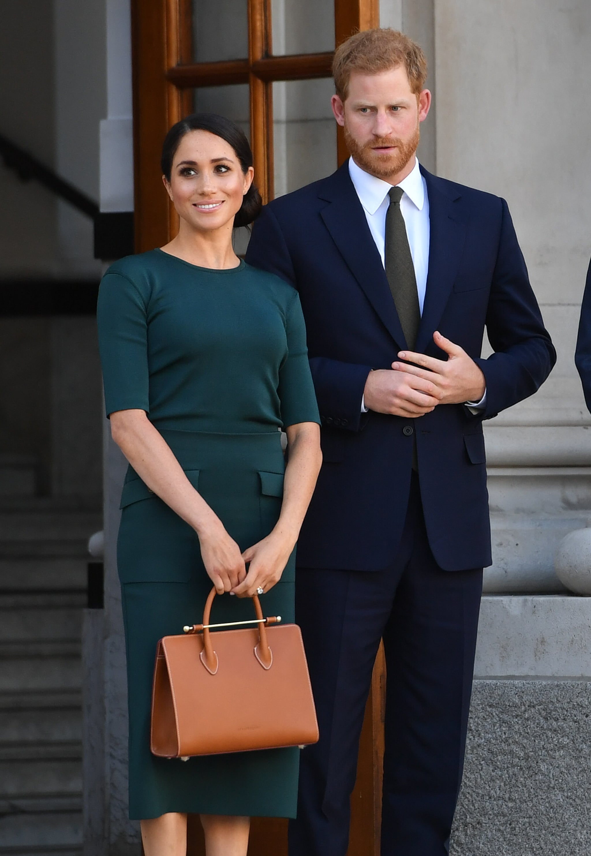 Stathberry Midi Tote carried by Meghan Markle in Nottingham • Meghan Markle  Style