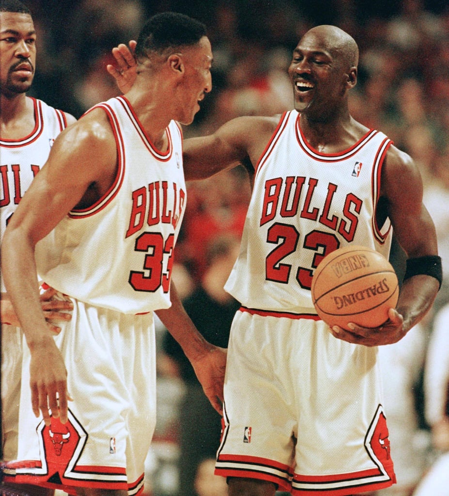 Michael Jordan and Scottie Pippen During a First Round Play-Off Game in 1998