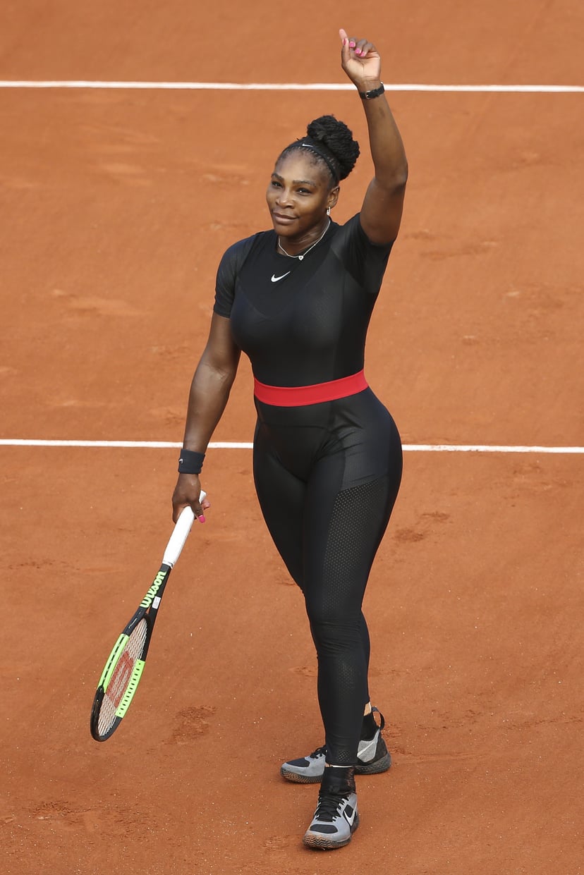 PARIS, FRANCE - MAY 29: Serena Williams of USA celebrates her first round victory during Day Three of the 2018 French Open at Roland Garros on May 29, 2018 in Paris, France. (Photo by Jean Catuffe/Getty Images)