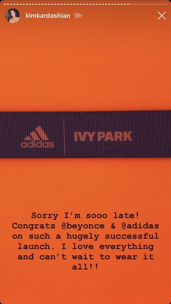 Kim Kardashian Gets Beyonce's Ivy Park x Adidas Collection