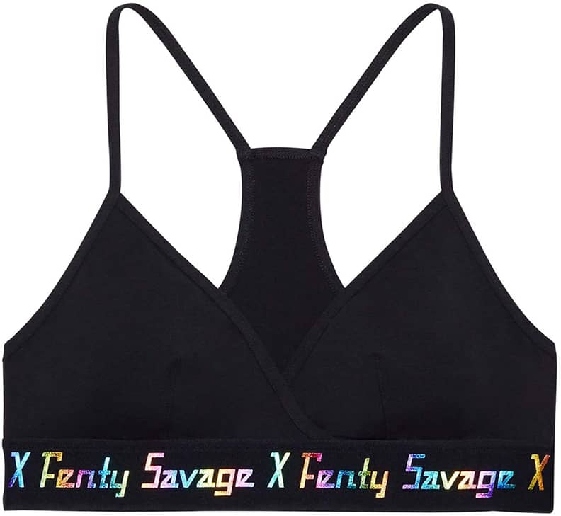 Savage X Fenty, Intimates & Sleepwear, Savage X Fenty Forever Savage  Black Rainbow Logo Bralette Size Small